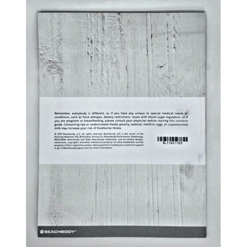 Beachbody Nutrition Guide Morning‎ Meltdown 100 Paperback Book Recipes 88 Pgs